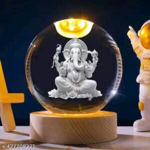 3D Ganesha Crystal Ball Night Lamp
