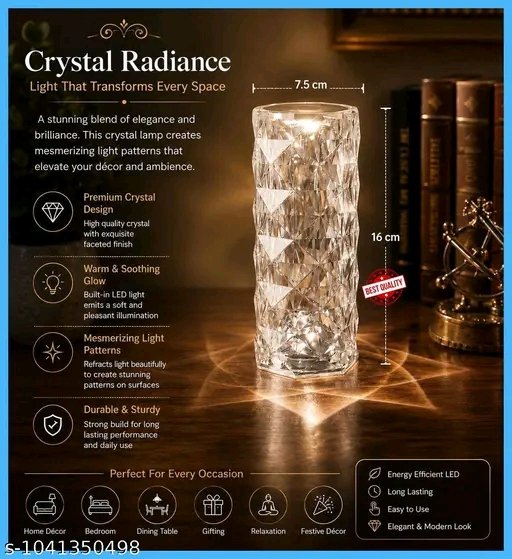 Crystal Diamond LED Table Lamp
