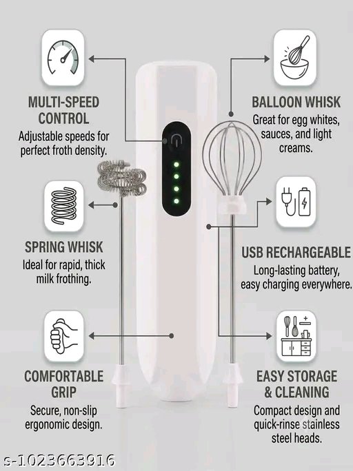 2-in-1 Rechargeable Coffee Frother & Milk Frother โ USB Hand Blender - Image 2