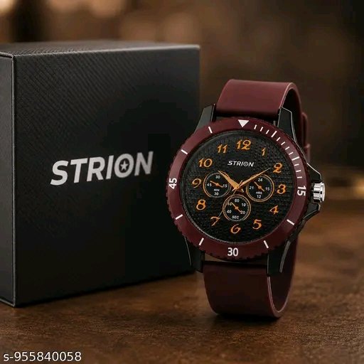 STRION Brown Analog Watch