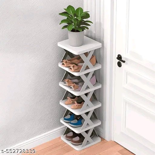 5 Layer Foldable Shoe Rack for Home โ Plastic Space Saving Shoe Organizer - Image 3