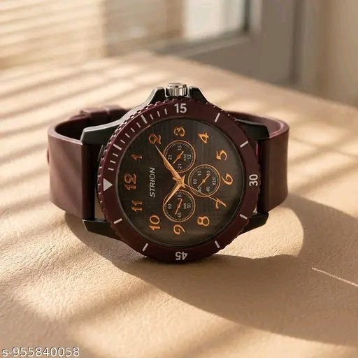 STRION Brown Analog Watch - Image 3