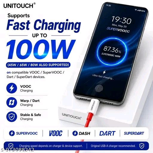 100W USB-A to USB-C Fast Charging Cable - Image 3