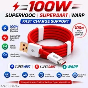 100W USB-A to USB-C Fast Charging Cable