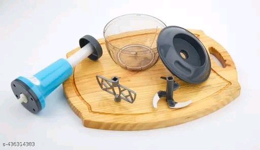 650ml Manual Push Chopper โ 3 Blade Vegetable & Fruit Cutter - Image 4