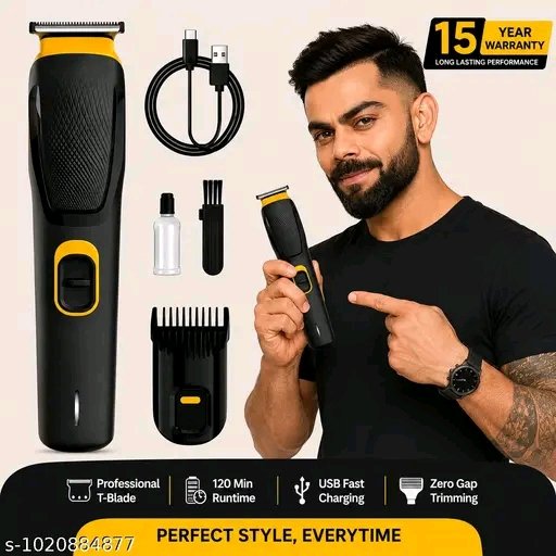 USB Rechargeable Hair Clipper for Men with T-Blade