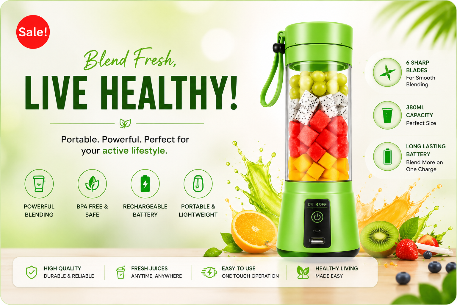 Portable USB Mini Blender