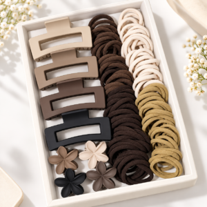 38 Pcs Combo Hair Accessories Set – Hair Claw Clips & Hair Ties